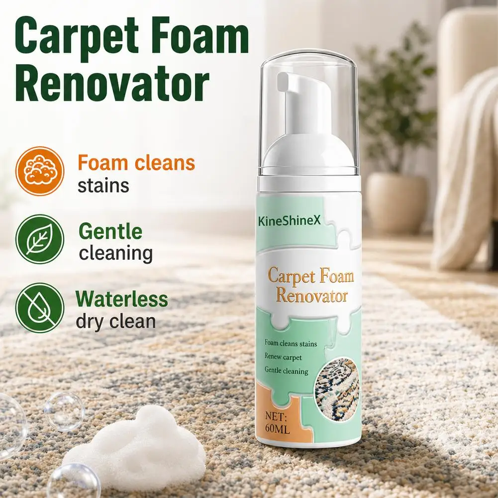 Carpet Foam Stain Remover Waterless Seat Cleaner Leather Fabric Vinyl Fast Acting Spray Car Interior Sofa Couch Renovator Towel