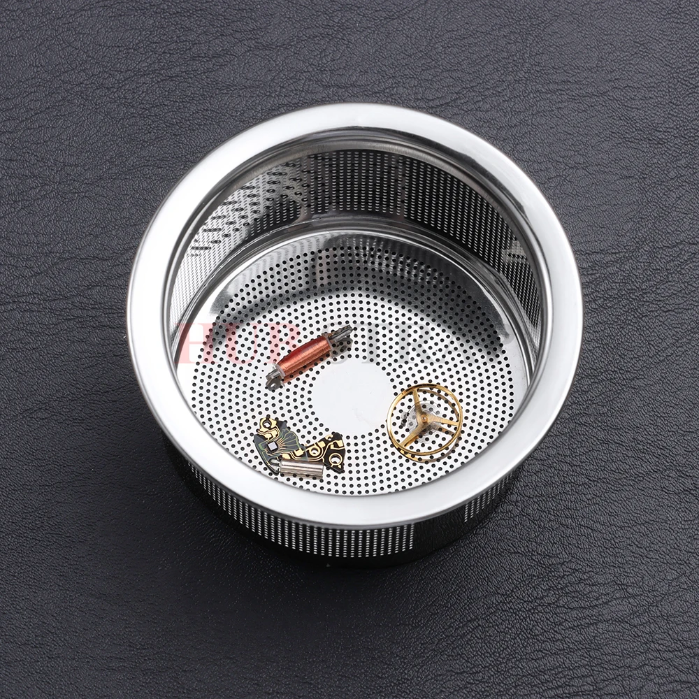 Watch Repair Oil Storage Tank Glass Cup Parts Cleane Baskets Ultrasonic Cleaning 304 Steel Mesh For Watchmakers Tool Component