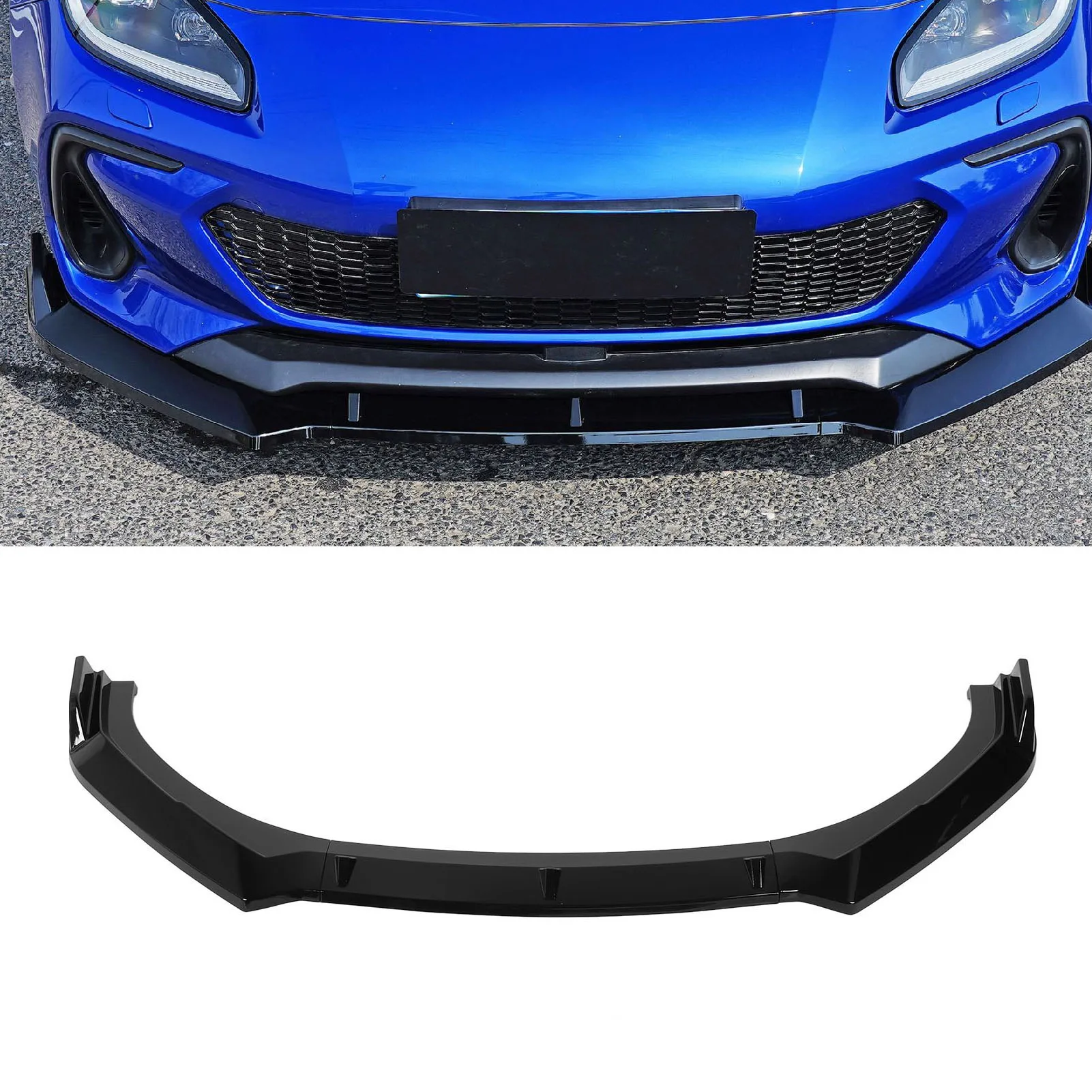 

Glossy Black 3-Section Front Bumper Lip Spoiler Splitter Body Kit for BRZ ZN8 ZD8 Second Generation 2021 - 2024