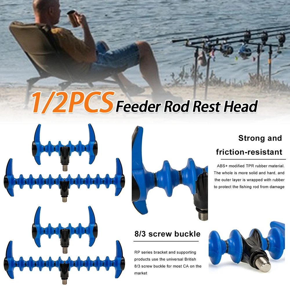 

1/2PCS Fishing Rod Pod Holder Bracket Head Fishing Rod Holder Feeder Pod Stand Holder Fishing Accessories