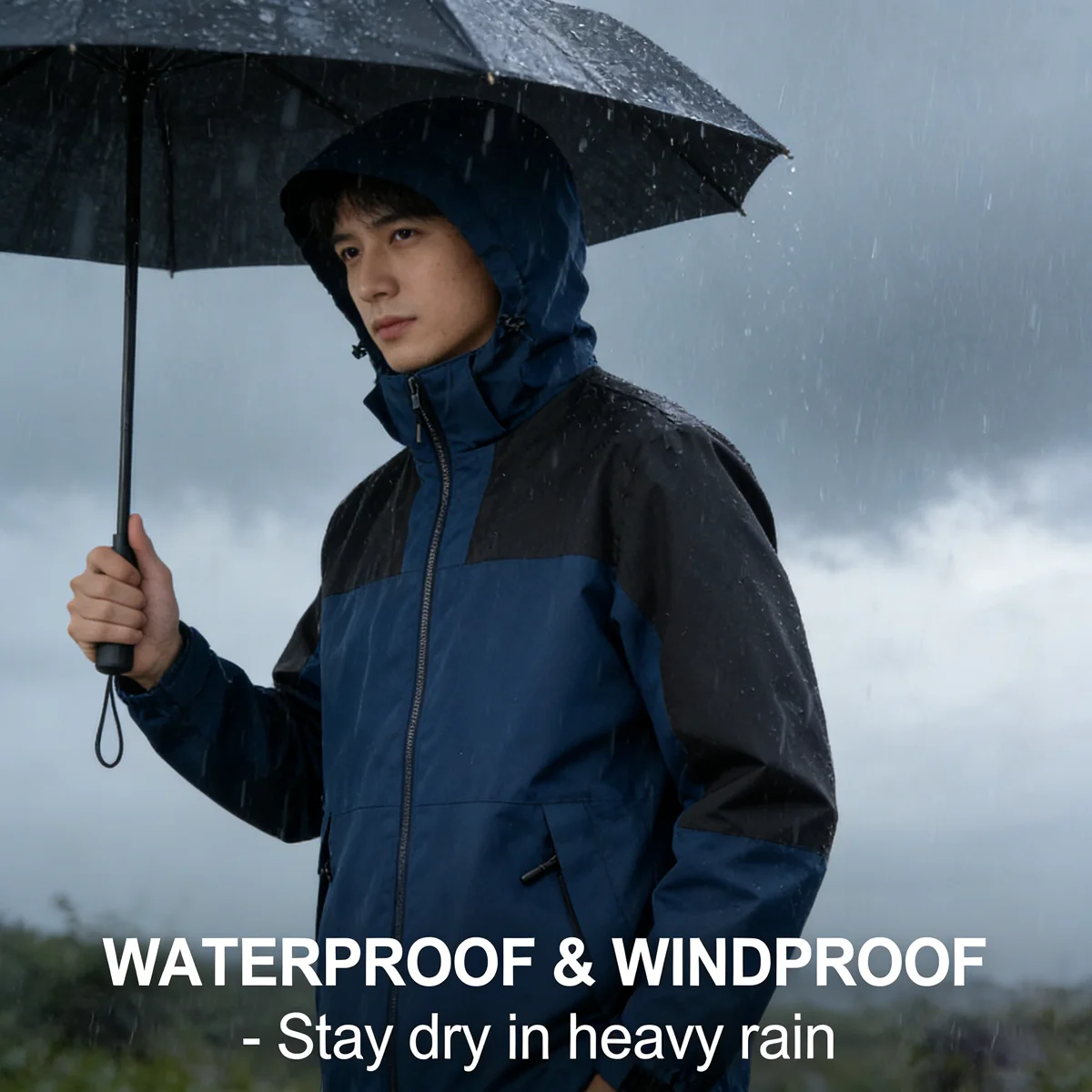 Maxulla Spring Men's Waterproof Jacket Outdoor Men Sprots Breathable Windbreaker Hood Coats Fashion Mens Hiking Hunting Coats