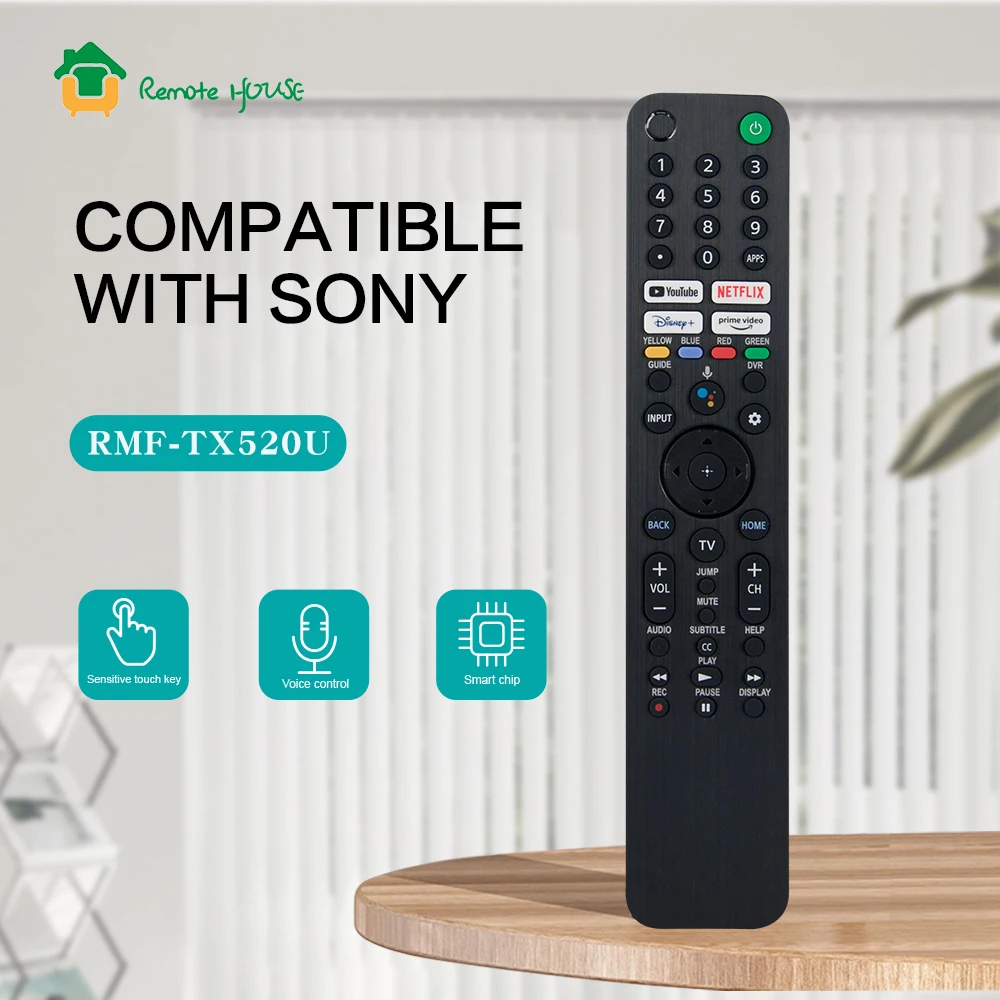 RMF-TX520U Voce di Controllo Remoto di Ricambio per Sony TV RMF-TX520P RMF-TX520E KD75X80J KD85X80J XR-75X90CJ KD65X85J KD85X91CJ