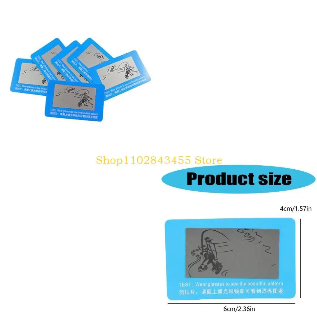 49MC Polarized Glasses Test Card, Polarization Sunglasses Tester