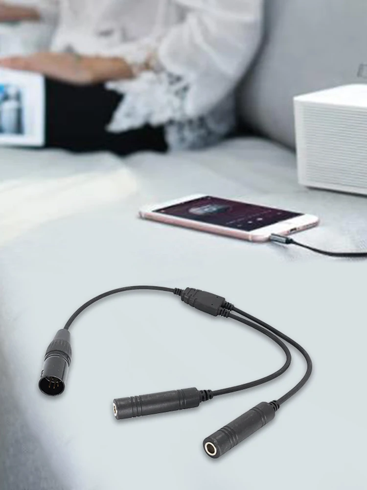 GA المزدوج المقابس إلى ايرباص 5 دبوس XLR محول العالمي GA المزدوج المقابس ذكر إلى XLR أنثى محول ل ايرباص