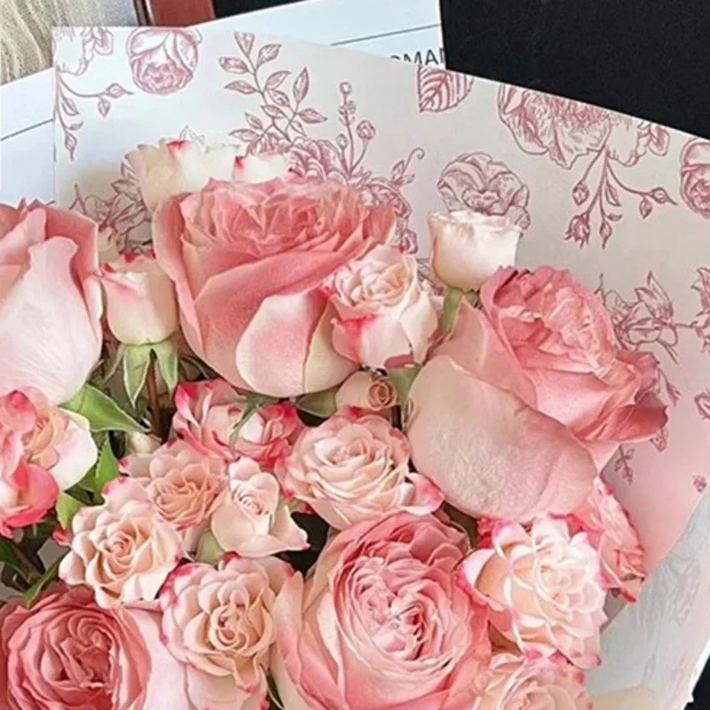 Floral Wrapping Paper Wild Flower Gift Wrap Paper Folded Flat Wild Floral Art Paper for Wedding Birthday DIY Craft Gift Wrapping