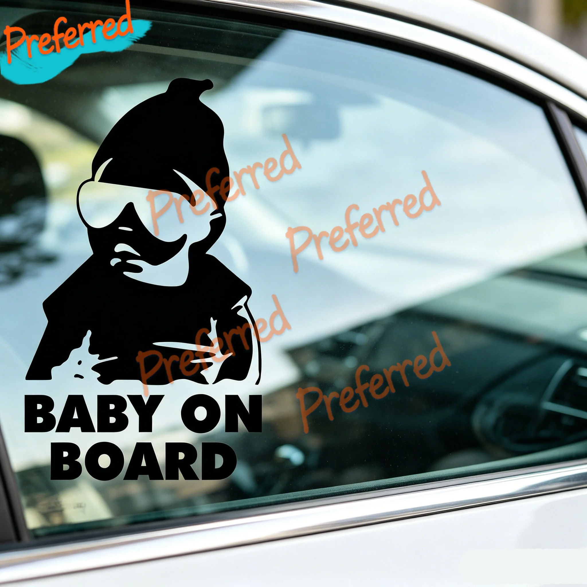 2x JDM Carlos Hangover's Fun Car Vinyl Stickers on Baby Strollers - Customizable in Any Sticker Size - No Background