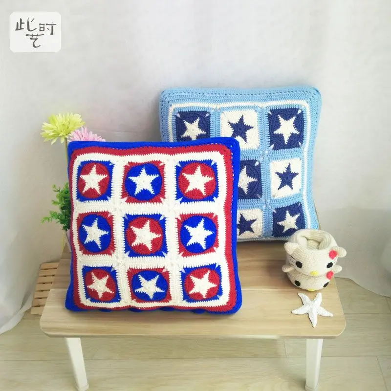 

[This art form]Clearance yarn pillow with core sofa cushion, living room hand woven hand hook, removable and washable