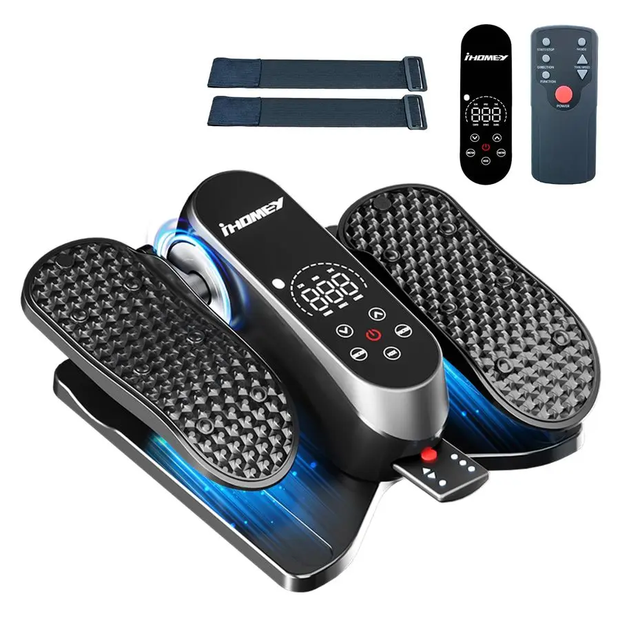 

Under Desk Elliptical Machine, Electric Leg Exerciser for Seniors with 12 Adjustable Speeds, Auto HR Modes, Portabl Customizable