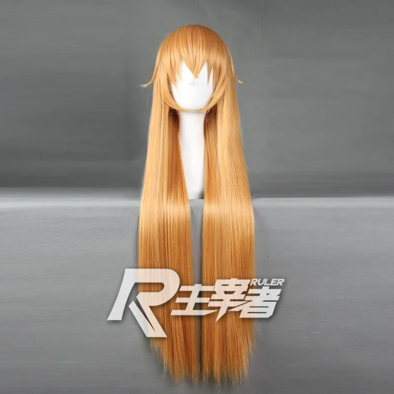 Food Wars Shokugeki No Soma Nakiri Erina Cosplay Wig Nakiri Erina 100cm/ 39inch Yellow Long Straight Hair Role Play Costume Wigs