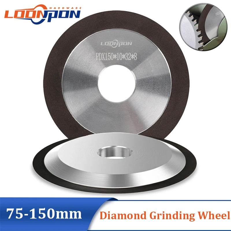 Diamond Grinding Wheel Rotary Abrasive Tool for Carbide Metal Steel Tungsten Steel Milling Cutter Tool Sharpener Grinde 150Grit