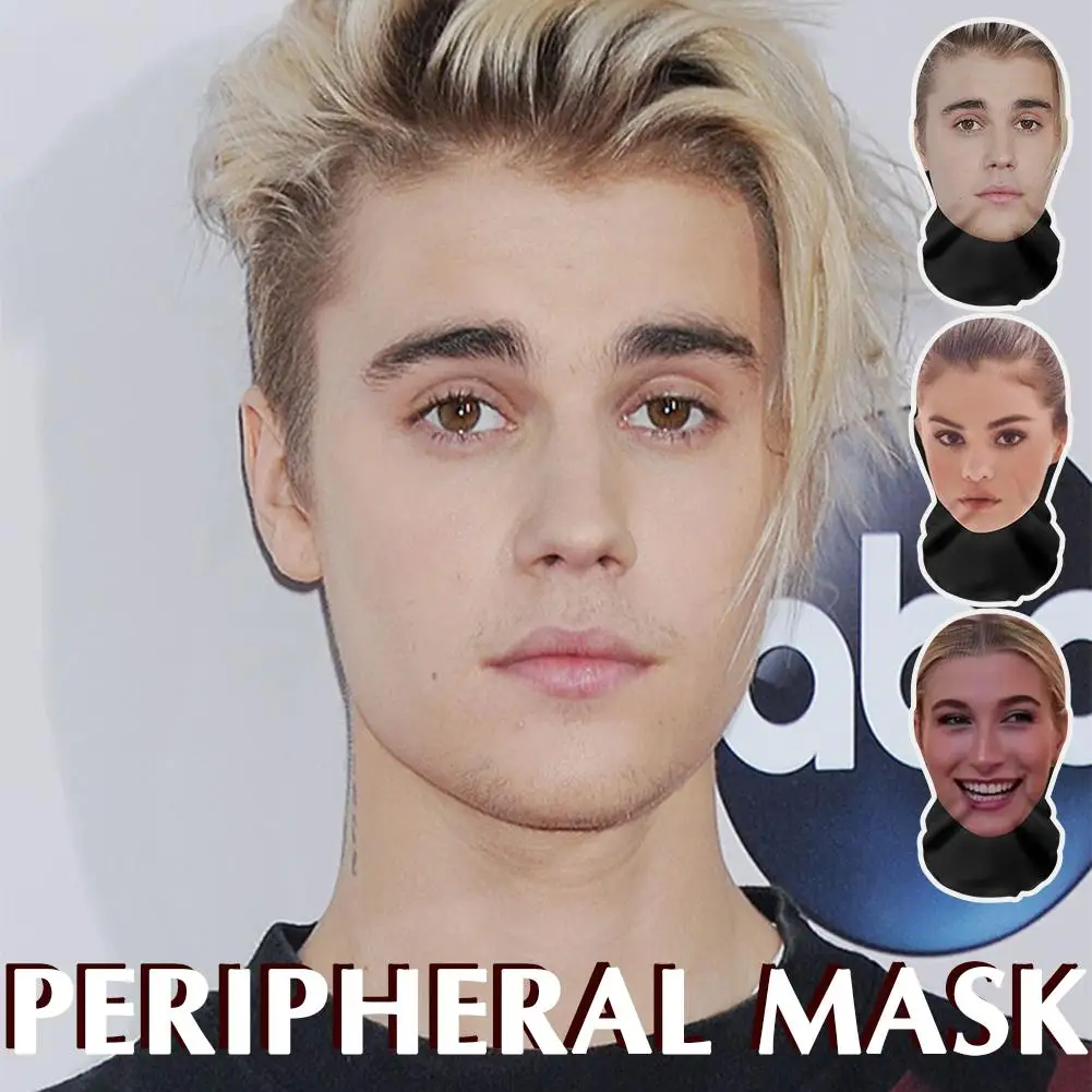 Realistic Face Mask 3D Printed Full Face Visual Mask Realistic Celebrity Performer Role-playing Props Costumes Face Mask