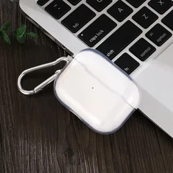 Case For AirPods 4 2024 Transparent Clear Earphone Cases For Apple AirPods 4th Generation Pro 2 3 Soft Headset Cover With Hook
