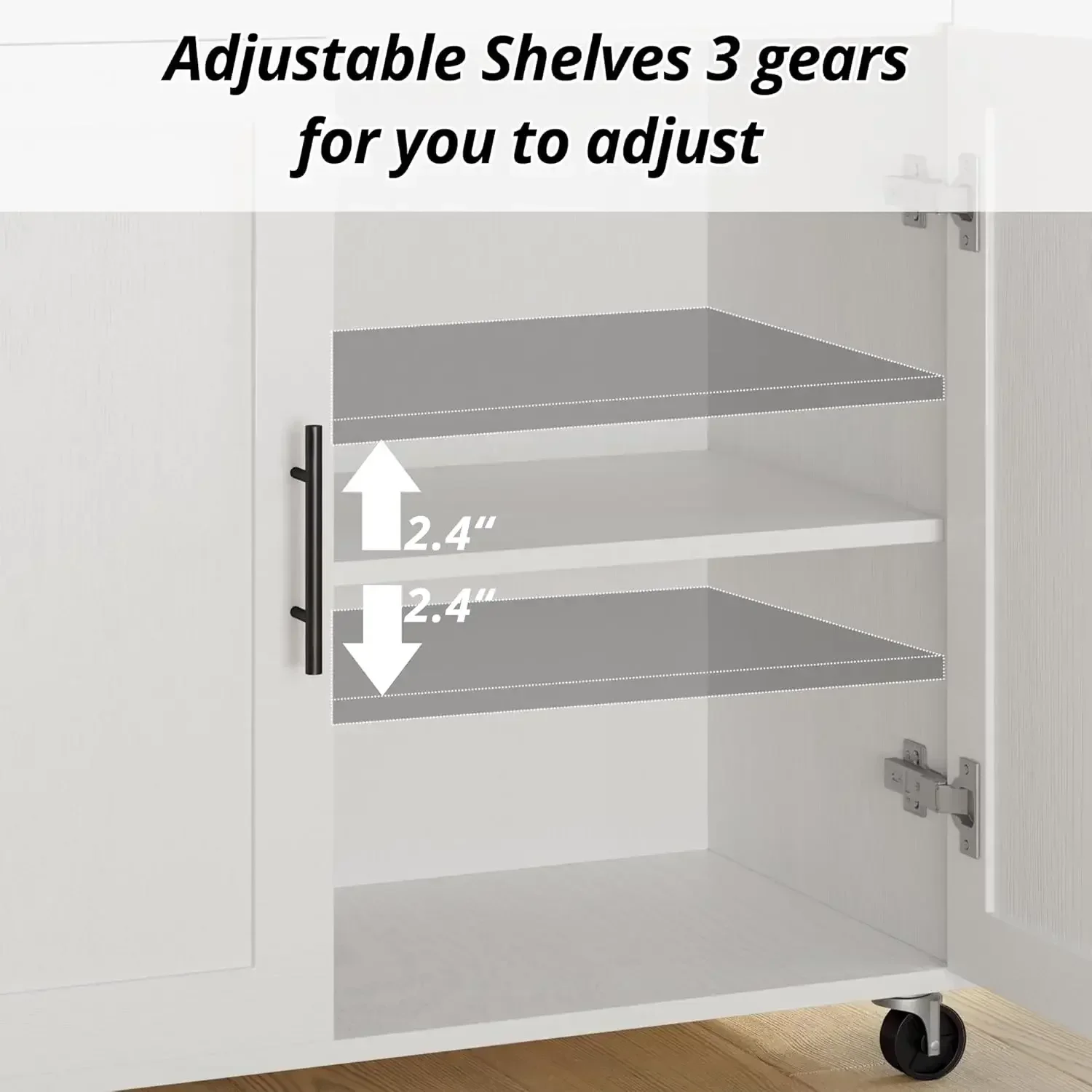 طاولة جزيرة المطبخ المتدحرجة الساخنة على عجلات مع أوراق قطرة، خزانة تخزين، درج، رف توابل، رف المناشف، عربة المطبخ، أبيض #4