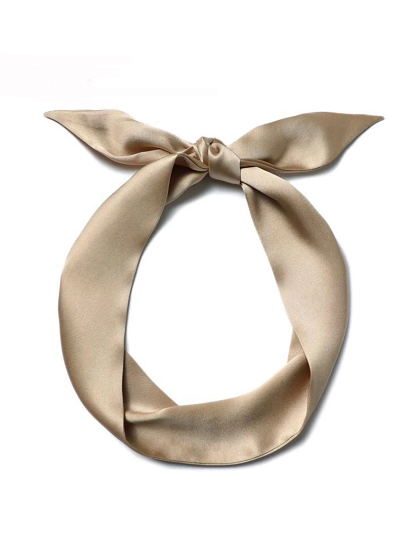 Frau dünner Seidenschal langes Haarstreifen Seidenband kleine Halstücher Taschengriff Band Schal Kopftuch Damen Krawatte 4 cm * 90 cm – Detail 14