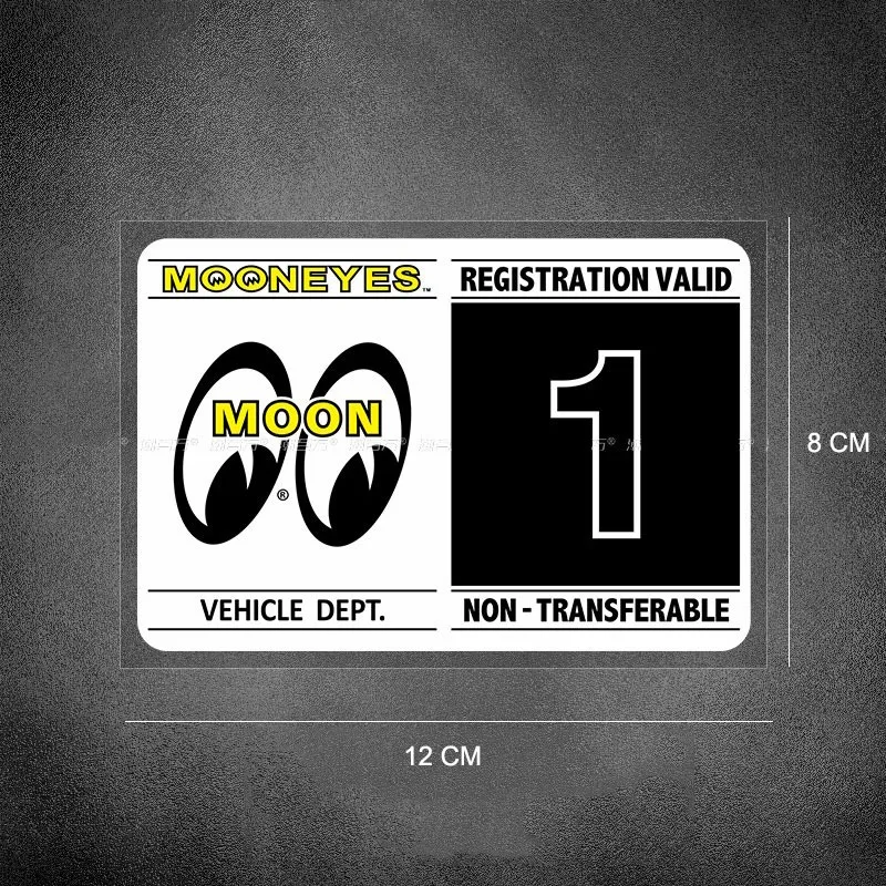 Motor Stickers Reflective Motorcycle Sticker  Moon Car Stickers Side Box Decal Helmet Stickers for Car Motor Ornamental