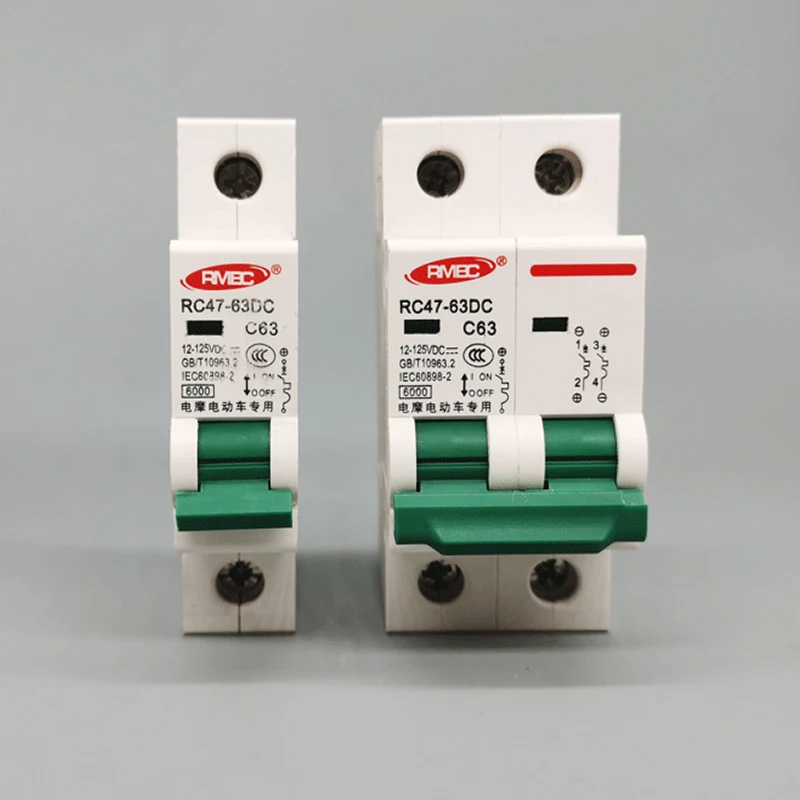 32A เครื่องตัด DC12v-125v 63A, 1P/2P พลังงานแสงอาทิตย์ RV เรือยอชท์ไฟฟ้าแบตเตอรี่ไฟดับป้องกันเบรกเกอร์
