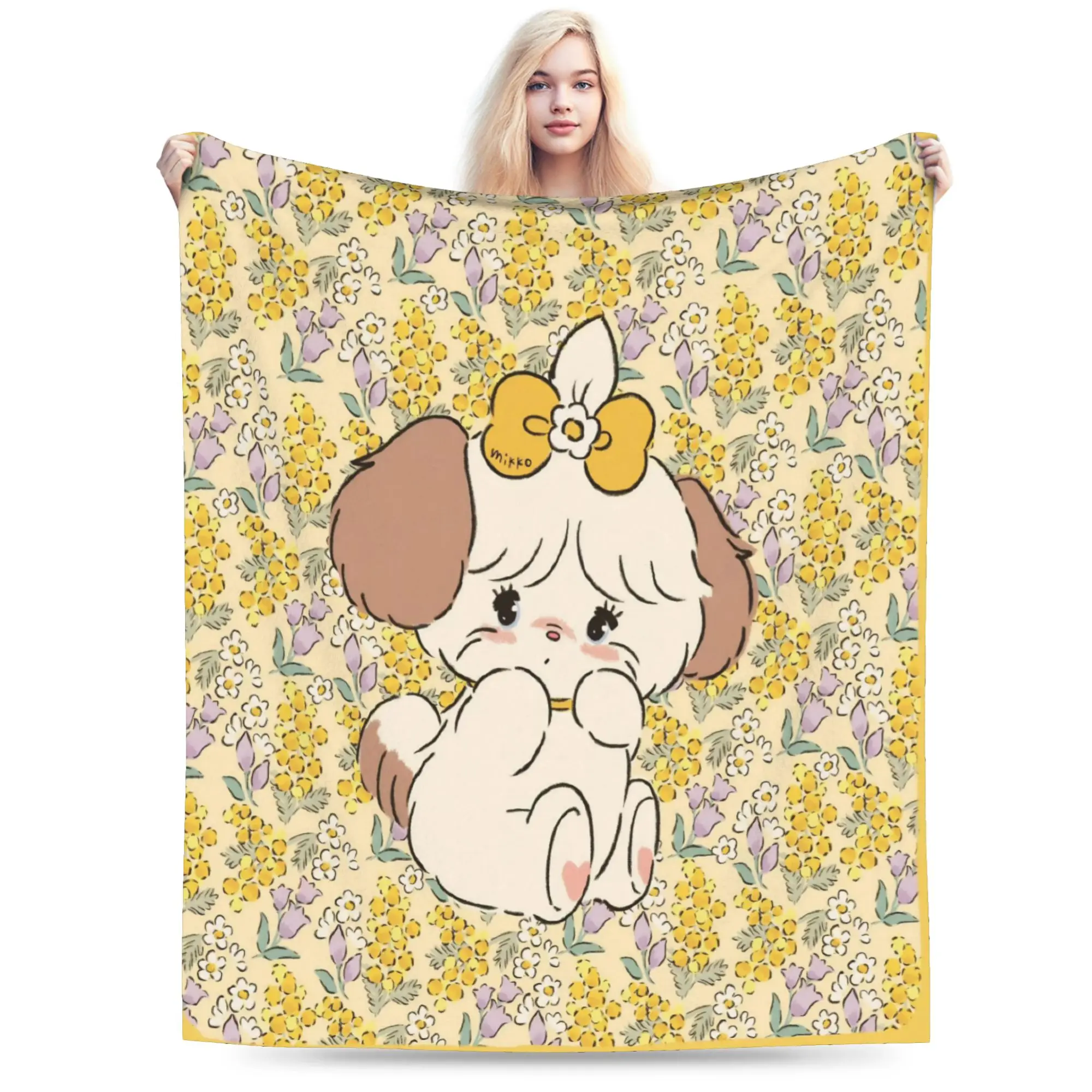 pink cartoon Mikko Mousse  Blanket Multiple Sizes Super Soft and Warm  Throw Blankets for Sofa Couch and Bed