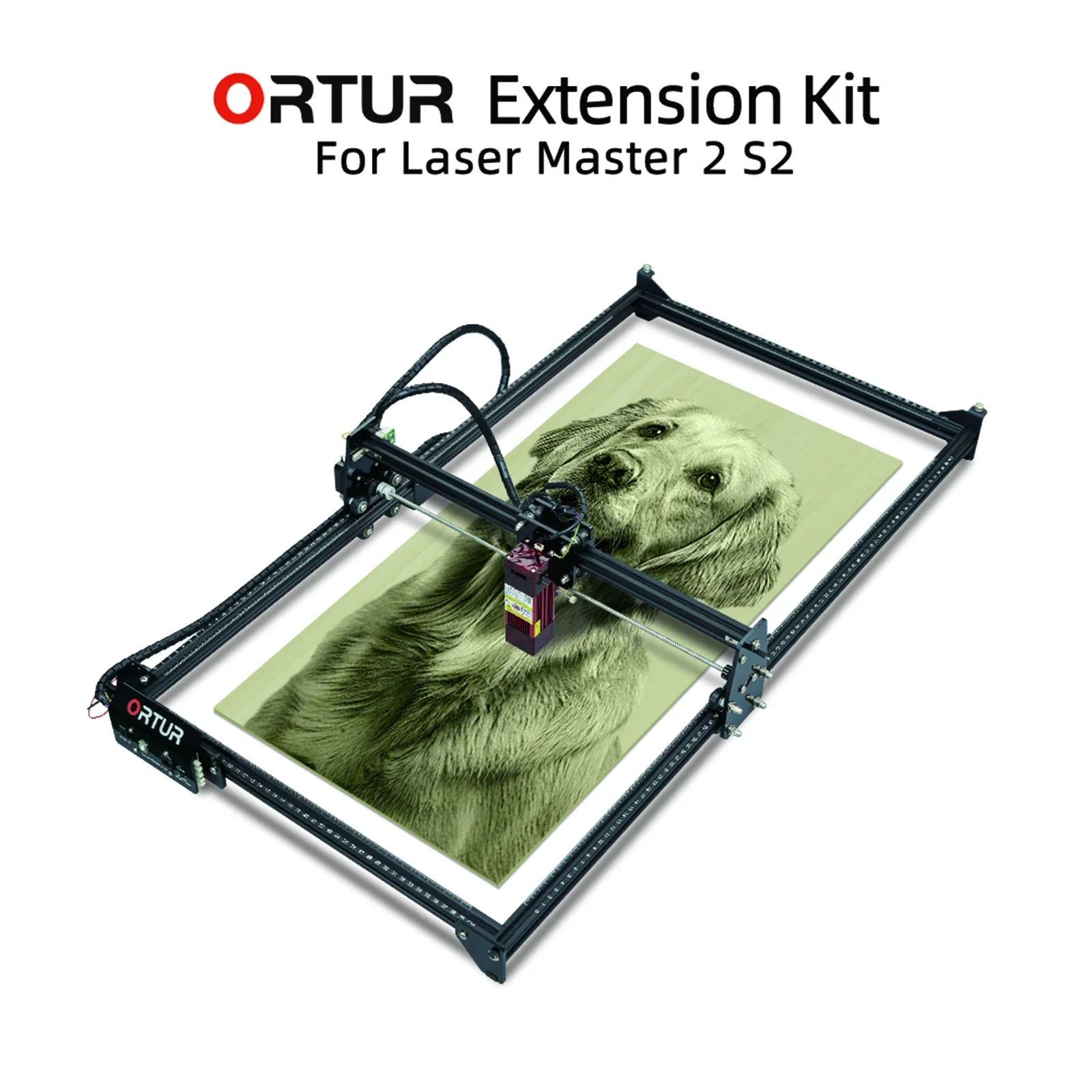 For ORTUR Laser Master 2 S2 Laser Engraver Y-axis Extension Kit Engraving Machine Working Area Expanded to 390mm*800mm Cutting