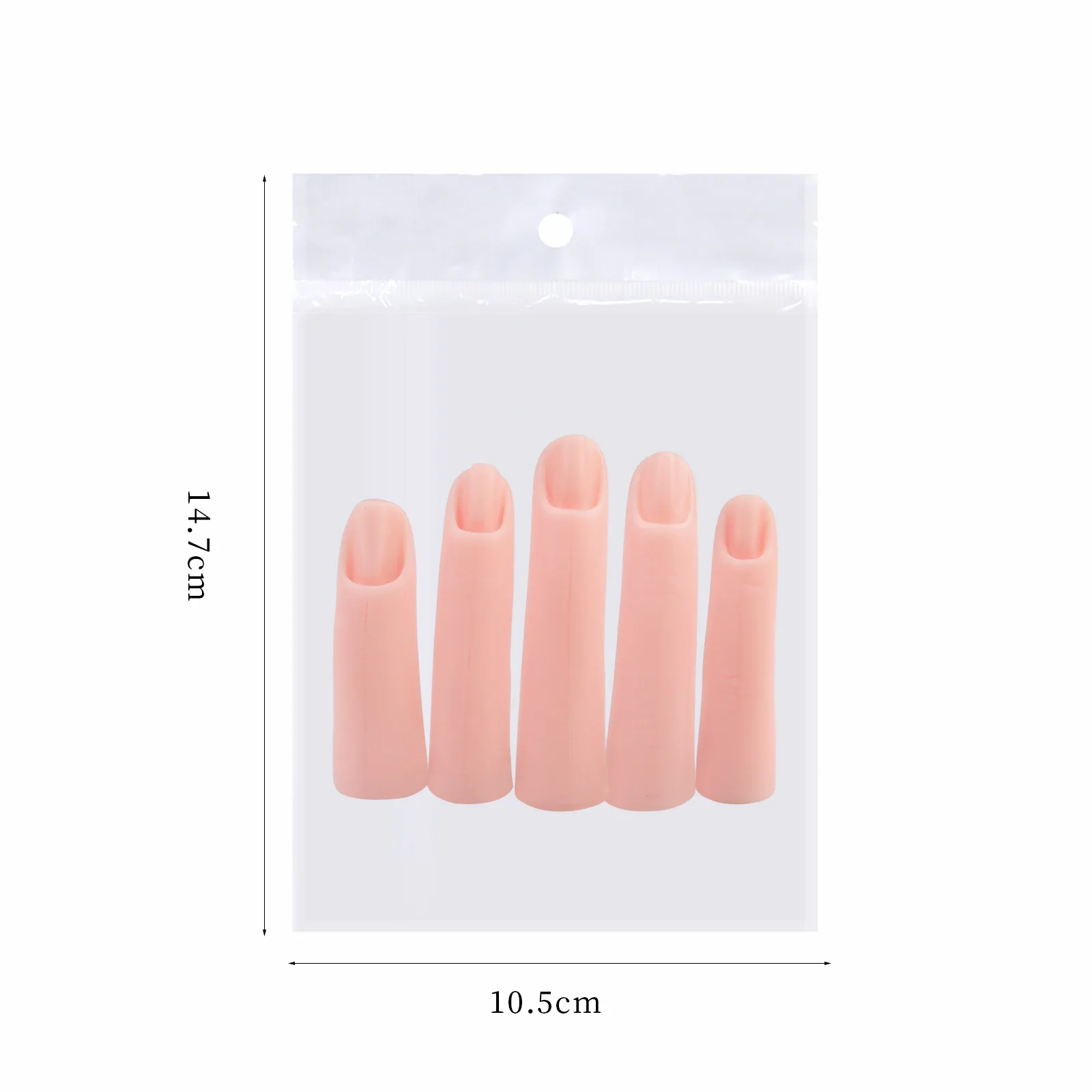Imagen 7: Herramienta para práctica de uñas acrílicas, modelo de dedo de silicona con articulaciones y uñas postizas flexibles, accesorios de manicura DIY