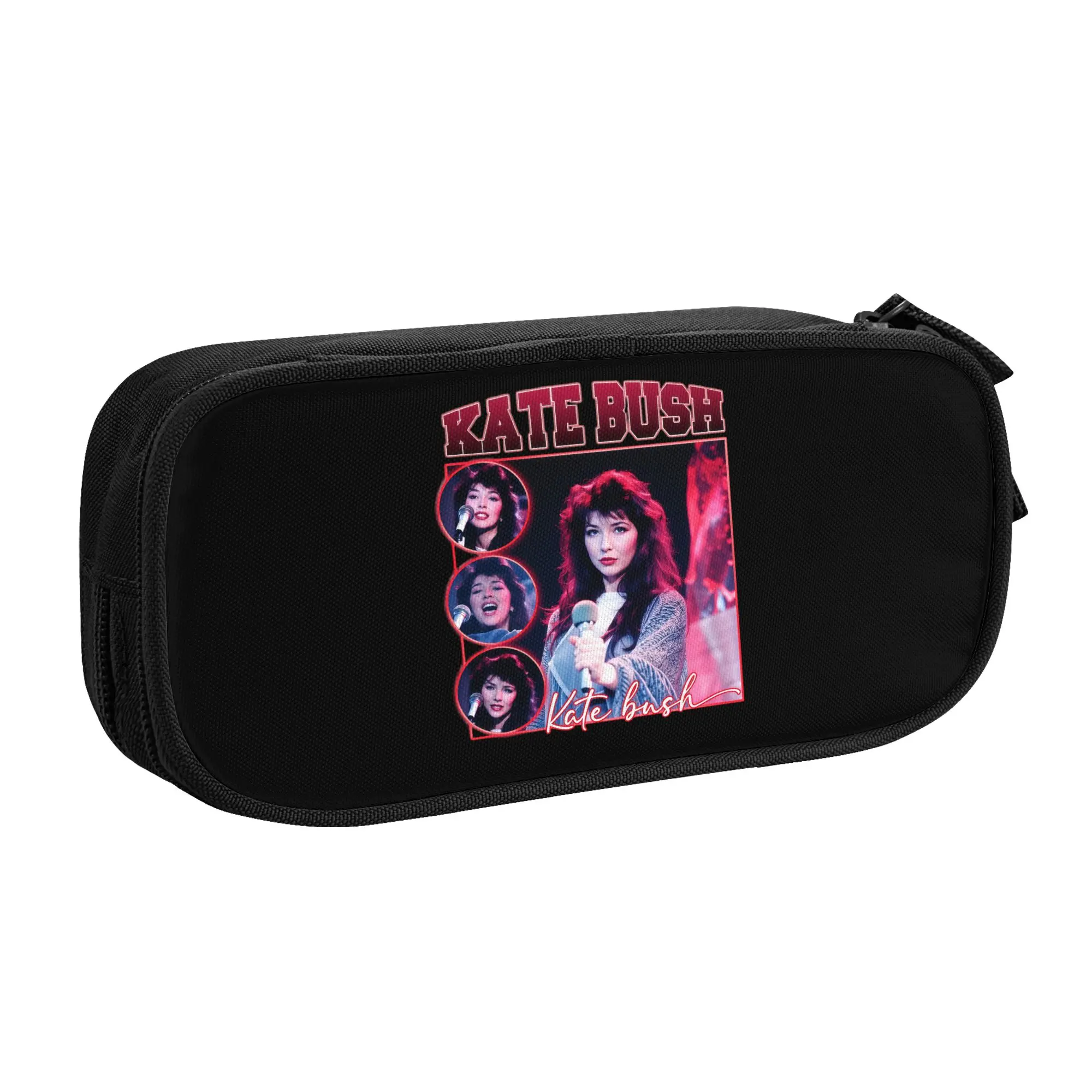 Cute English Singer Kate Bush  Pencil Case for Girl Boy Large Storage Catherine Bush  Pencil Box School Accessories