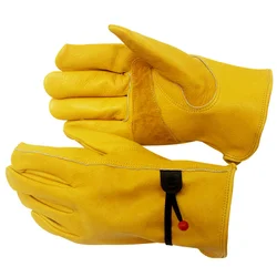 1 Pair Cowhide Welding Heat Shield Welding Gloves Soft Sensitive Gloves Finger Guards  Labor Protection Gloves for Handling