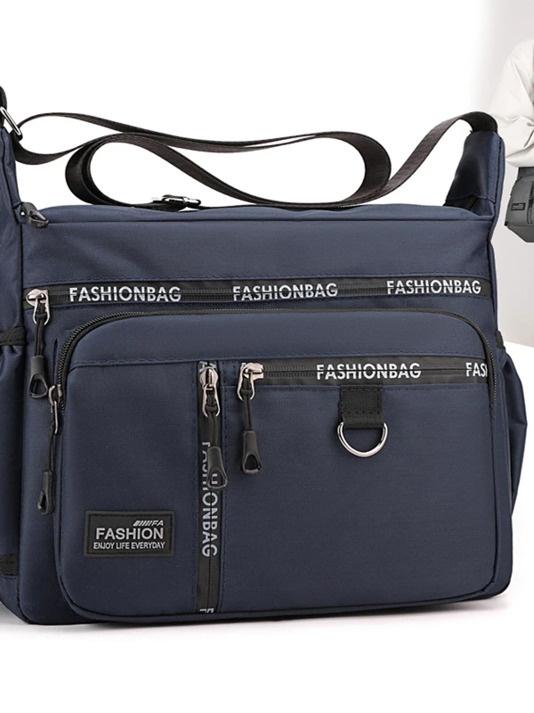 

New Men's Casual Crossbody Bag Multi-Layer Large Capaci Outdoor Wear-Resistant Nylon oulder Bag Waterproof ex Satchel