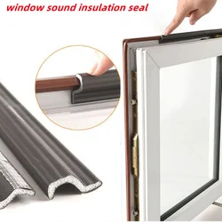 6M Window S Type Self-Adhesive Soundproof Foam Sealing Strip for Noise Weather Stripping Door Seal Gap Filler Gap Sticking Tape