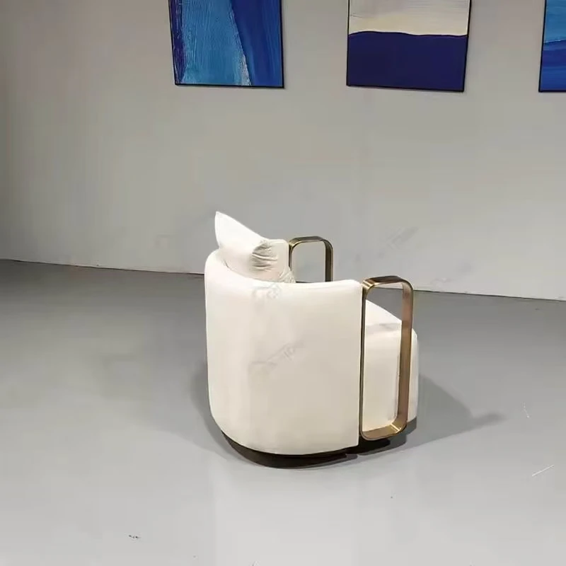 # Fabric High-density Foam Sofa Chair Furniture with Wooden Frame and Stainless Steel Decorations