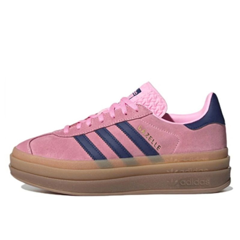 Adidas Originals Gazelle Bold Women Skateboarding Shoes Fashion Suede Thick Sole Non-slip Outdoor Walking Casual Sneakers