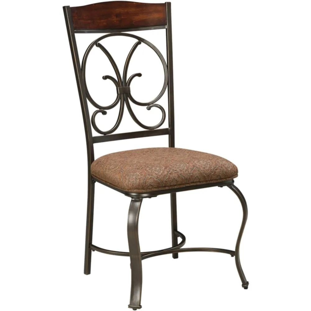 

Glambrey Old World Dining Chair with Cushion, 4 Count,, 23.5"D x 19.75"W x 40.5"H, Brown