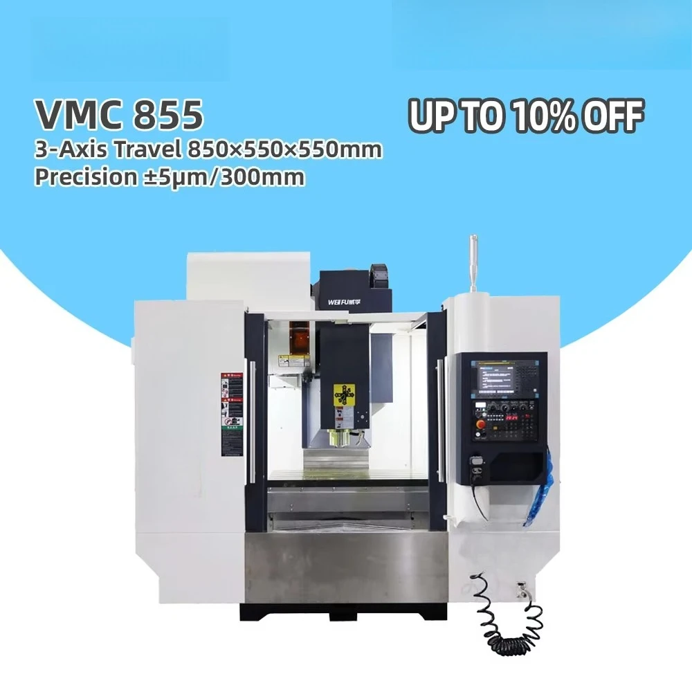 High Performance VMC 855 CNC Machining Center 24 Tools Automatic Tool Changer BT40 Machining Centre & Parts Featuring