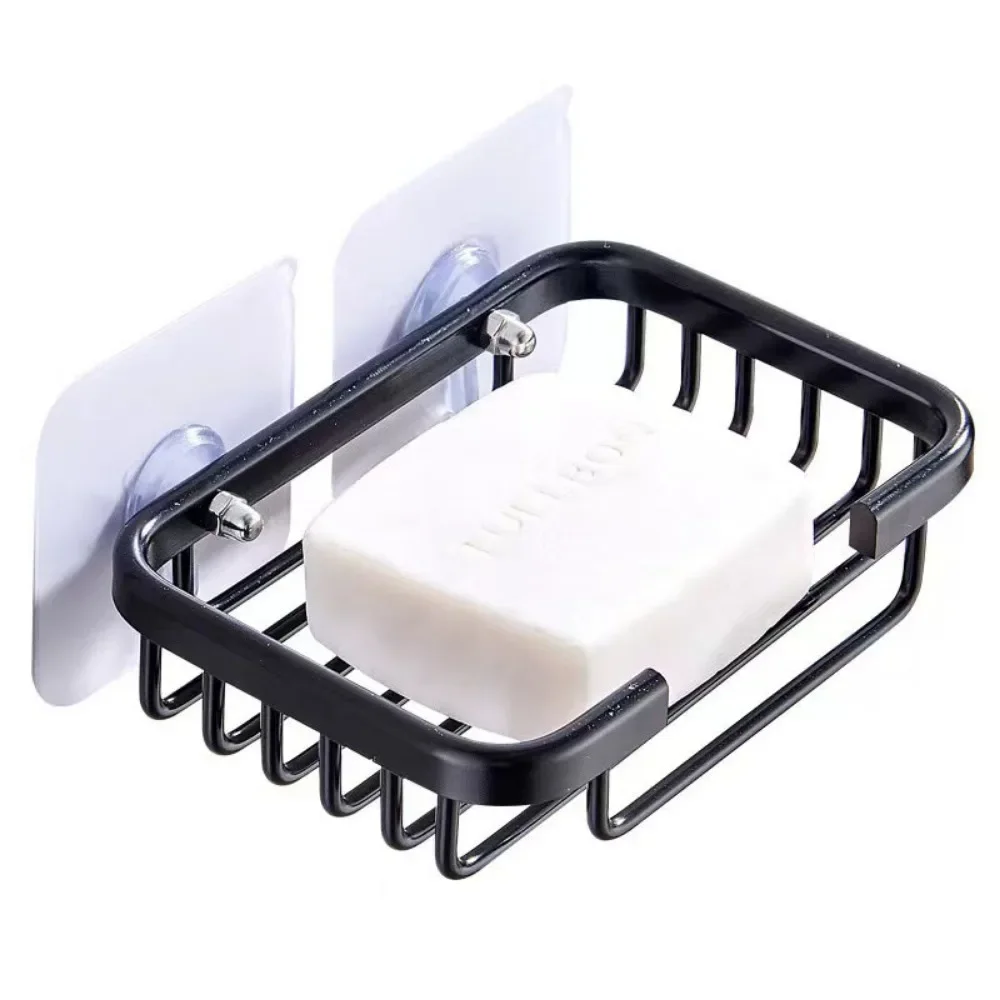 Soap Holder Dish Storage RackGold Soap Dish for Shower Creative Hanging Drain Rack,Self Adhesive Soap Dish Holder