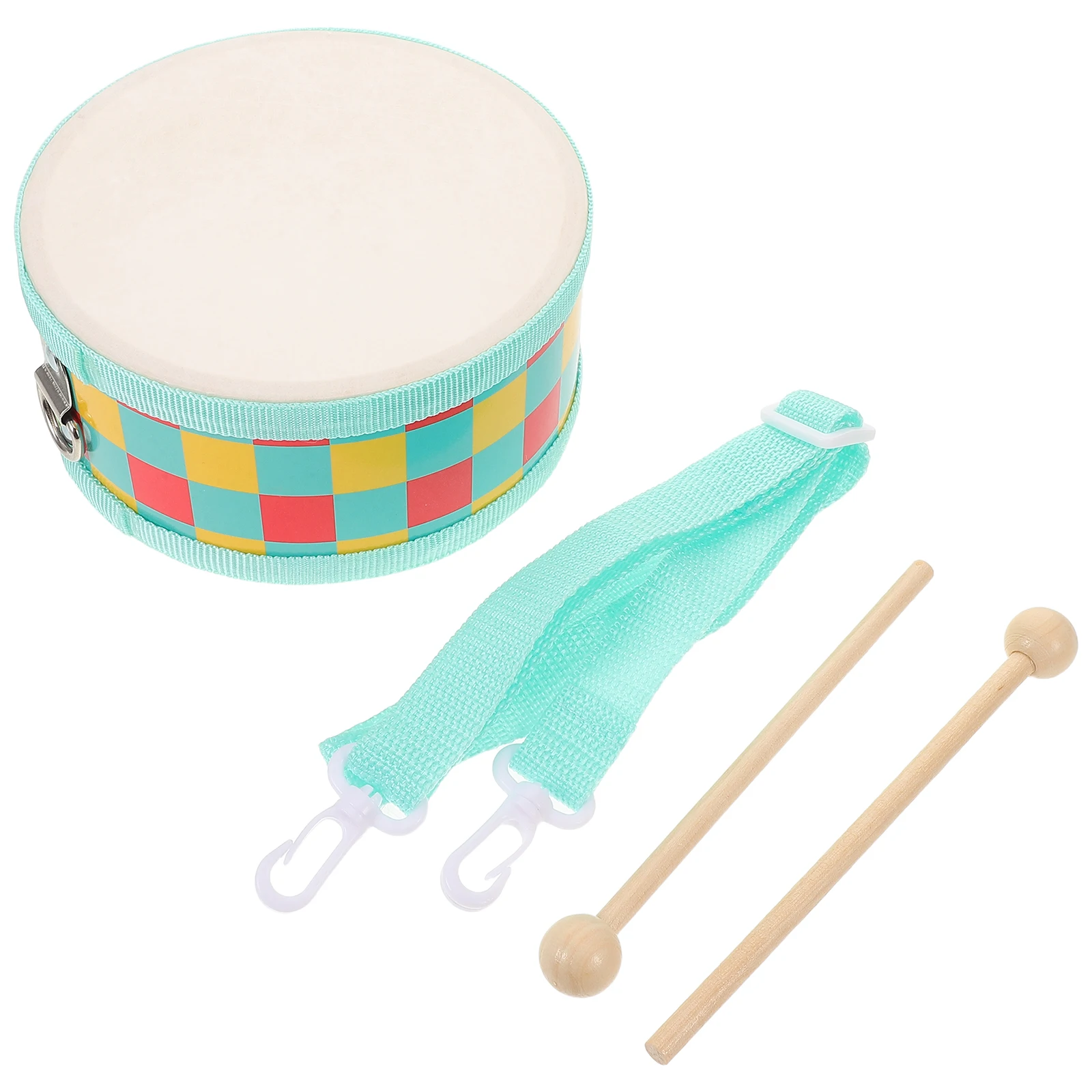 

's Double Sided Drum Hand Held Percussion Adjustable Plastic Drums Toddler