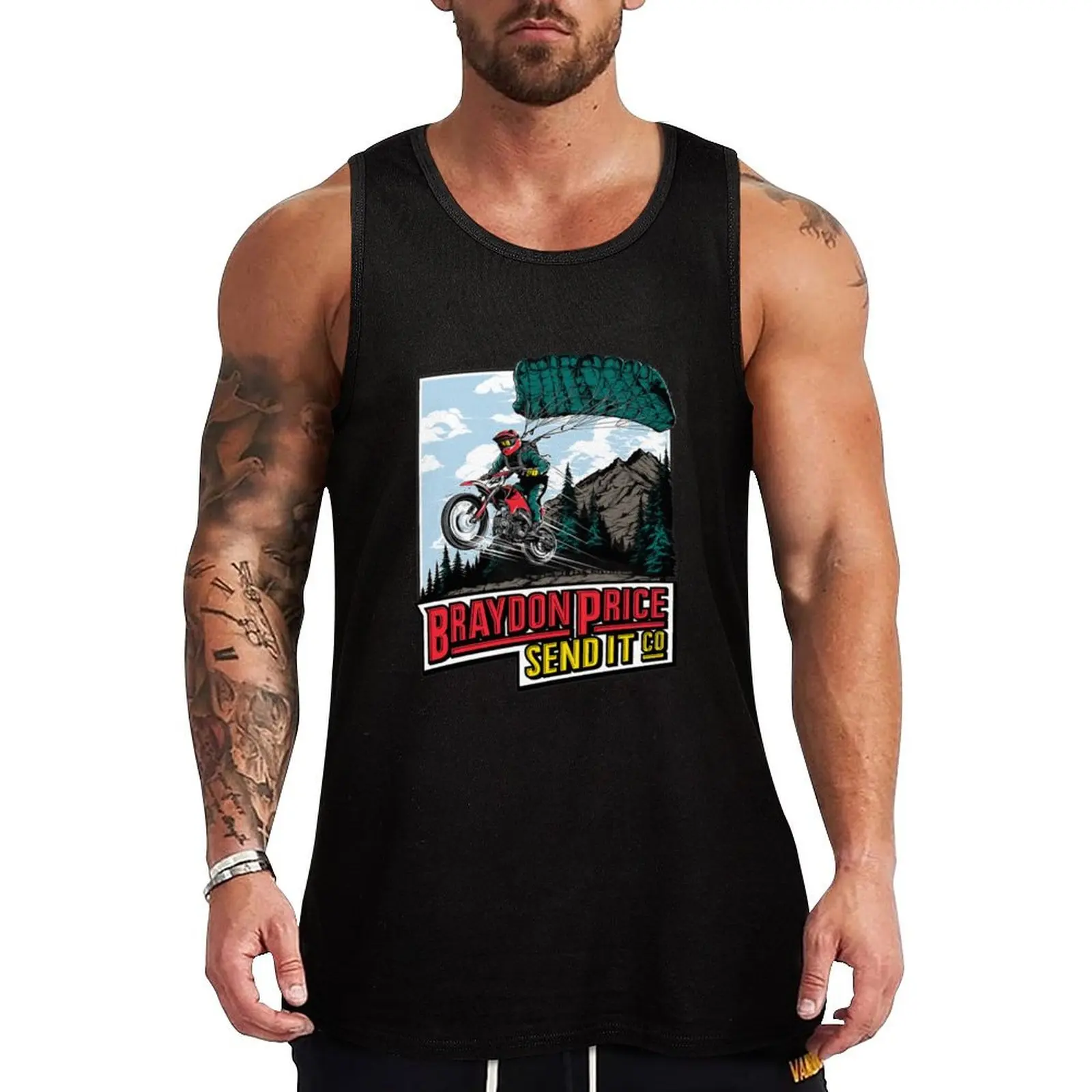 Braydon Price Merch braydon price Send It Tank Top Essential Sleeveless Shirt Solid Basic Tank Top