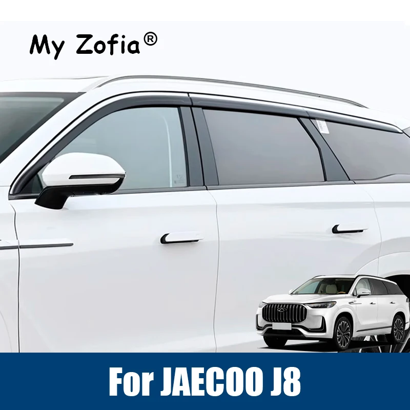 

For Chery Jaecoo J8 2024 2025 2026 Car Window Visor Weather Guard Door Visor Vent Shades Vent Ventvisor Bright Strip Accessories