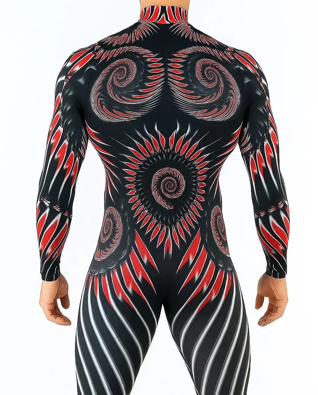 Herren Halloween Punk Jumpsuit 3D Digitaldruck Bodysuit Erwachsenen Zentai Cosplay Karneval Bühnenauftritt Catsuit Radsportkostüm – Detail 18
