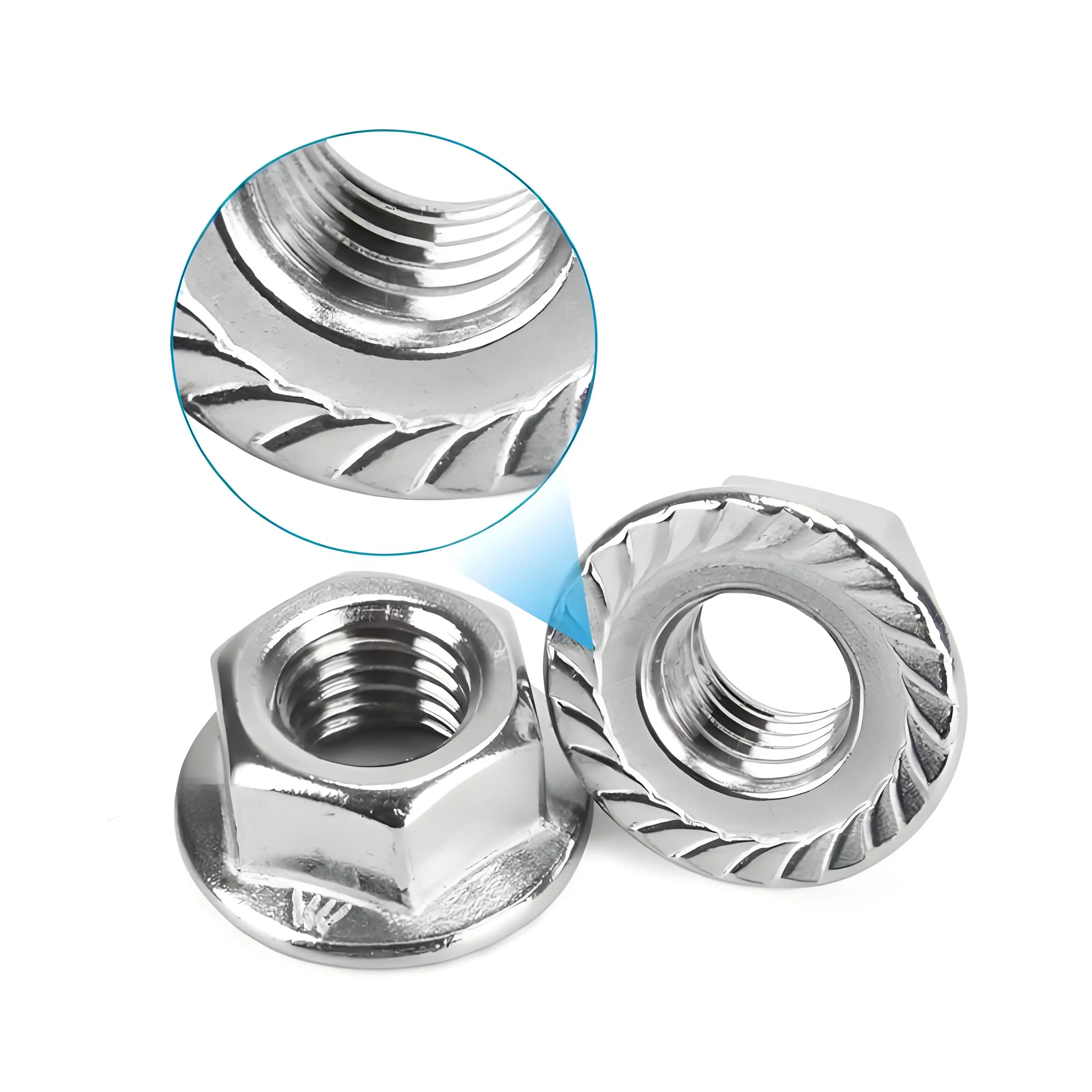 160 шт. шестигранные фланцевые гайки M3 M4 M5 M6 M8 M10 M12 Универсальный набор контргайков из нержавеющей стали 304 DIN6923