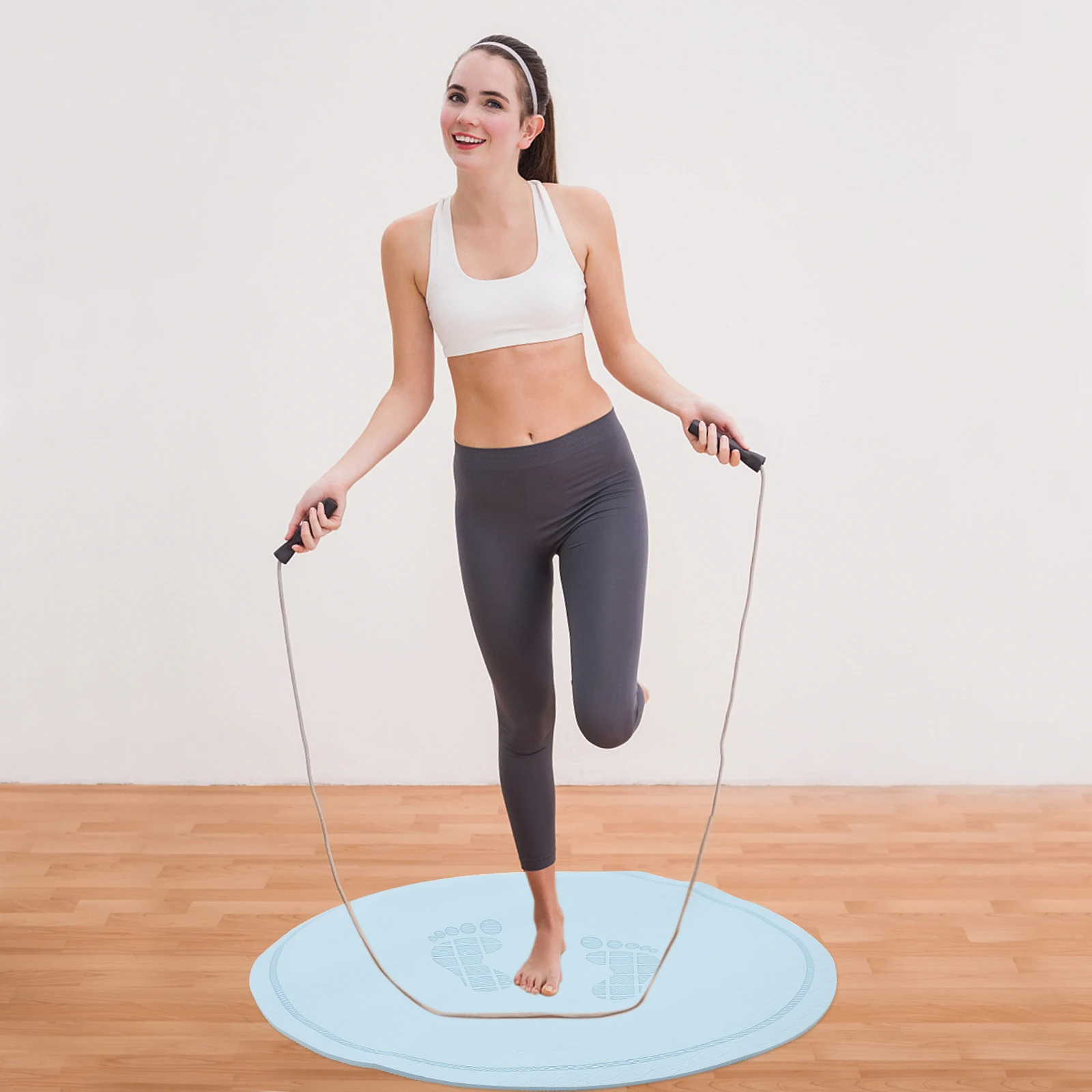 

Skipping Mat Jump Rope Mats Non-slip Back Upholstered Jumping Cushion for Tpe Exercise Fitness Cushions