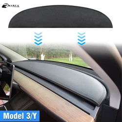 Suede Car Dashboard Pad For Tesla Model 3 Y 2017- 2023 Leather Dash Mat Sunshade Non-slip Dustproof Protector Cover Accessories