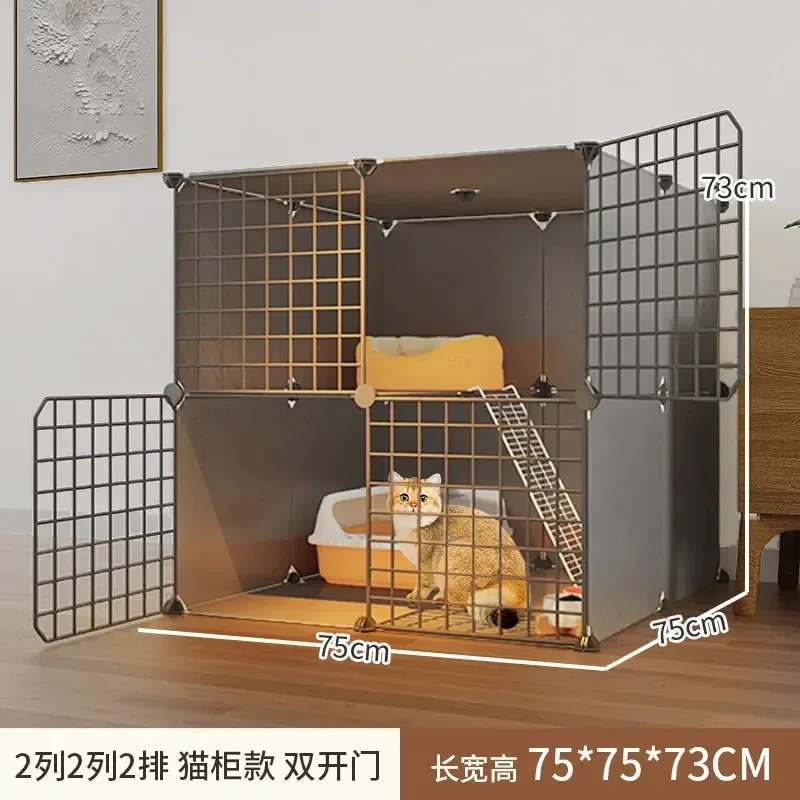 Double-layer Outdoor Warm Cat Cage Wrought Iron Cat Cages Indoor  Villa  Bed Household Large