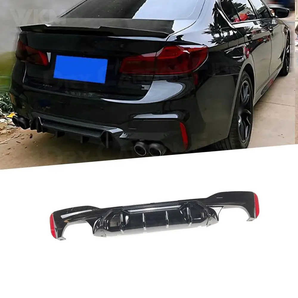 

Rear Bumper Lip Diffuser With Exhaust Tips For BMW 5 Series G30 G38 M Sport 2017-2020 ABS Back Bumper Competition