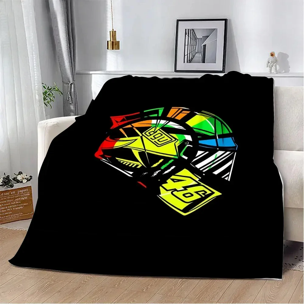 Motorcycle V-Valentino R-Rossi 46 Printed Blanket Picnic Blankets Warm Soft and Comfortable Blanket Home Travel Birthday Gift