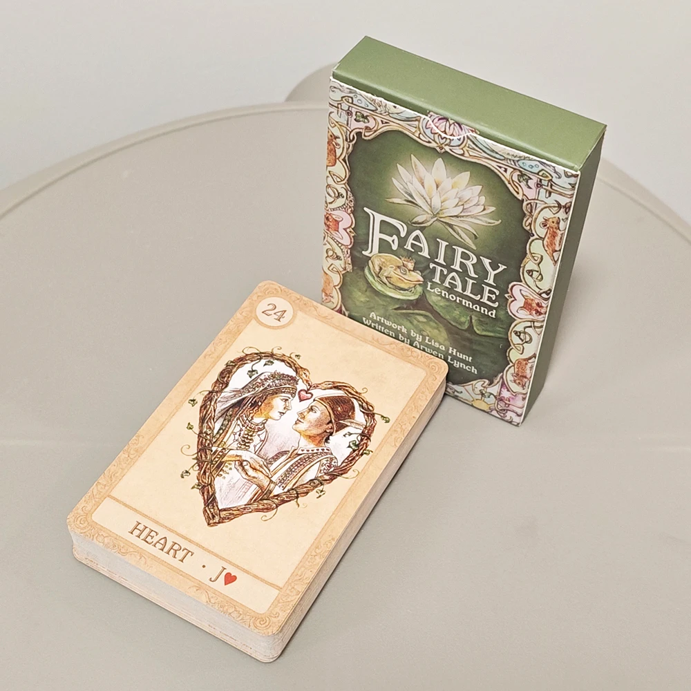 9*6 cm conte de fées Lenormand Deck 38 pièces cartes Lenormand imprimées sur papier cartonné Double relief 350GSM