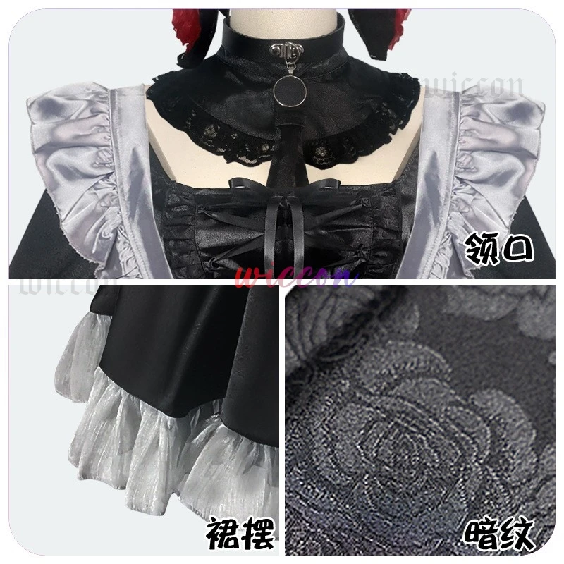 Disfraz de Anime My Dressed Darling Marin Kitagawa, disfraz de sirvienta, vestido de Halloween Kitagawa Marin Kuroe Shizuku, conjunto completo