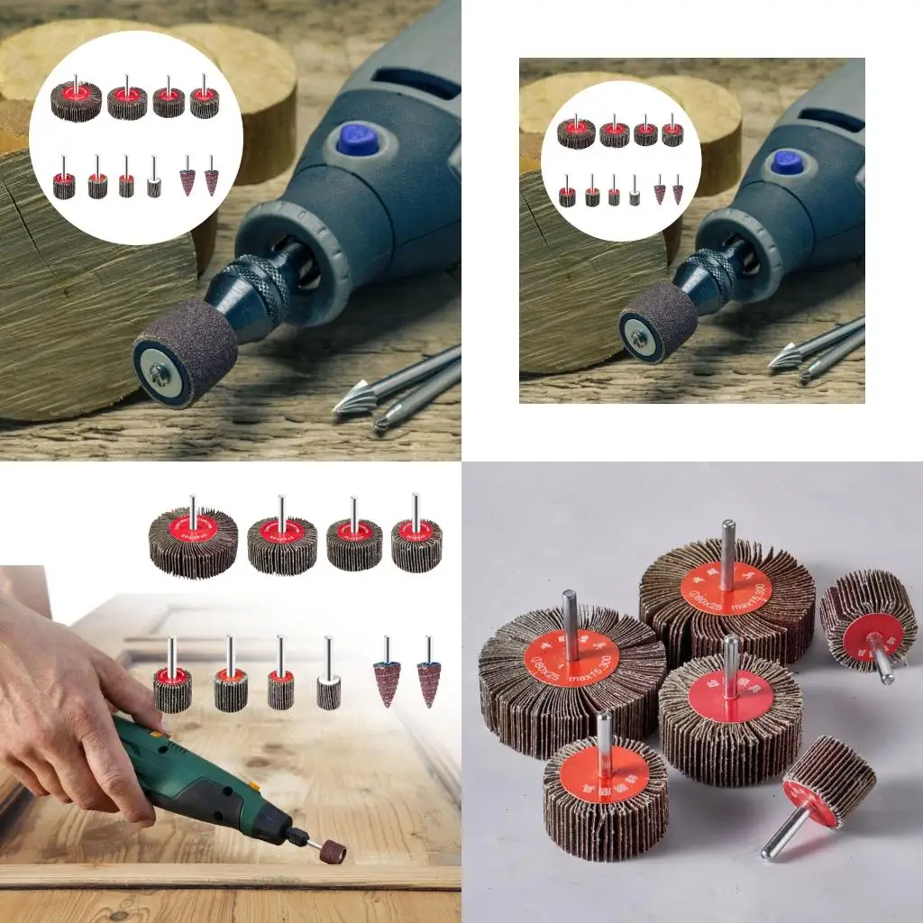 10Pcs Sanding Flap Wheel Disc Abrasive Grinding Wheel Sandpaper 6mm Shank Engraving Beveling Chamfering Abrasive Tool high