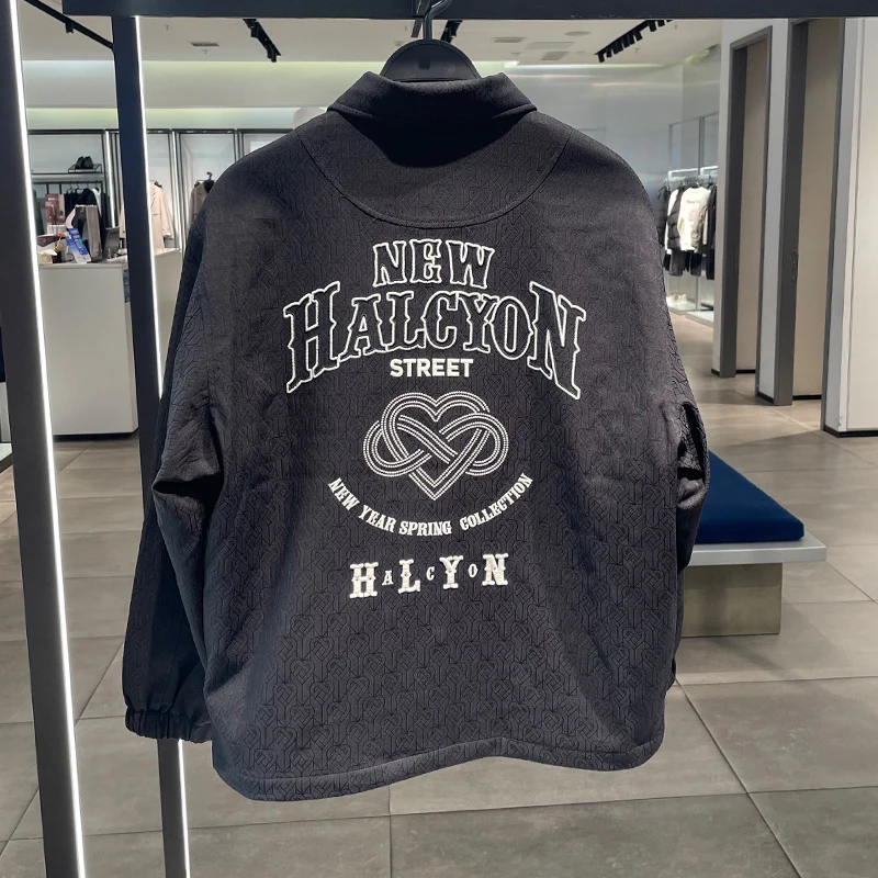 

Faionable Printed Casual Jaet for Youth Spring Autumn Men's Clothing Versatile American Workwear Sle Long Sve Coat