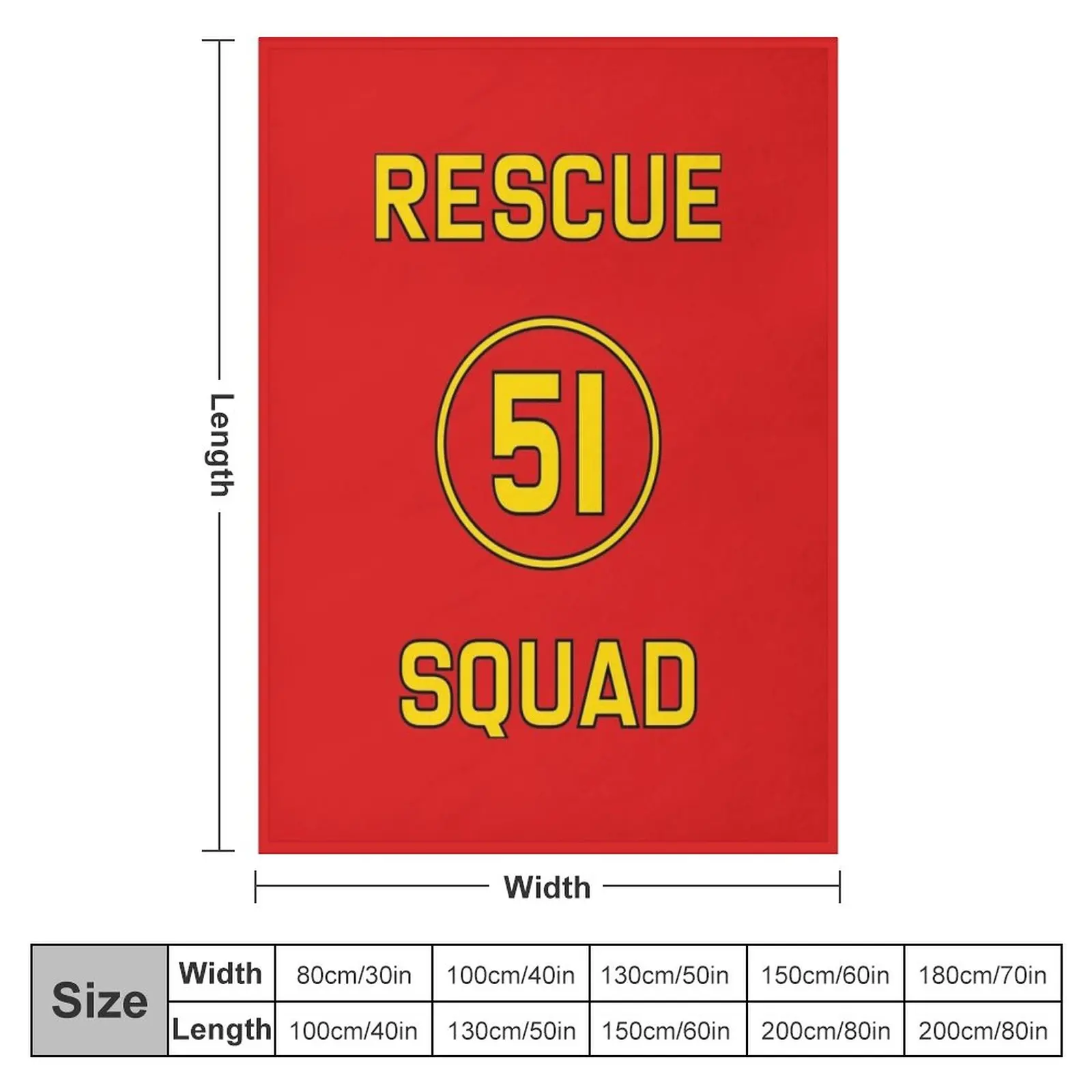 Emergency Squad 51 Rear of Truck Reproduction Logo Throw Blanket Bed covers Single Blanket Sleeping Bag Blanket