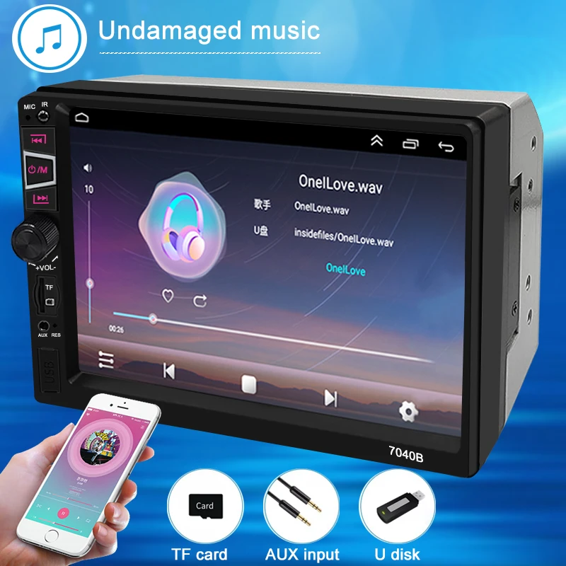 AHOUDY FM Audio 2 Din Multimedia Video Player 7040 Carplay For Toyota KIA Ford VW Car Radios Bluetooth Autoradio HD Touch Screen