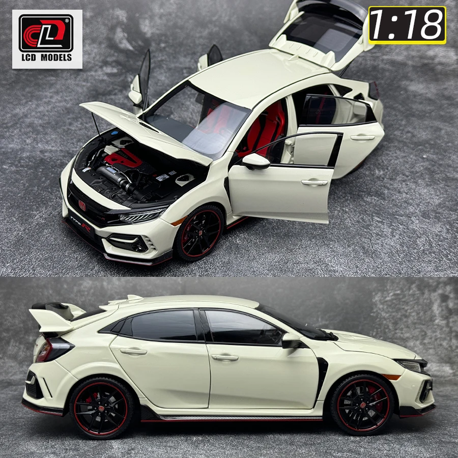 LCD 1/18 Honda Civic TYPE-R FK8 alloy full open car model static display holiday gift collection