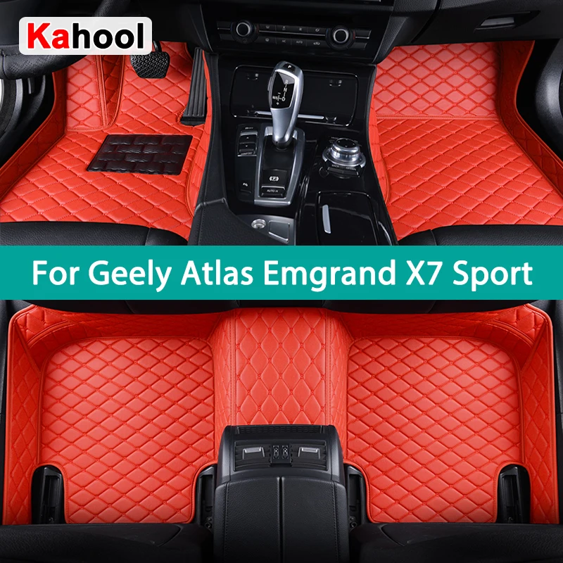 KAHOOL Custom Car Floor Mats For Geely Atlas Emgrand X7 Sport Auto Carpets Foot Coche Accessorie